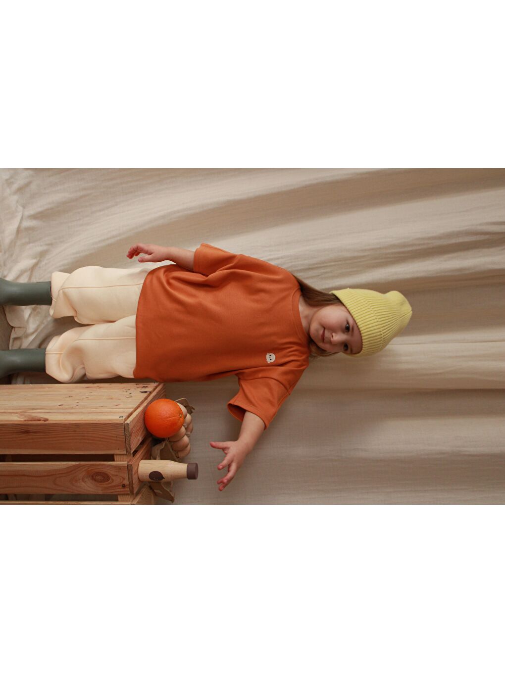 Kahverengi Ahtapot Nakışlı Oversize T-Shirt