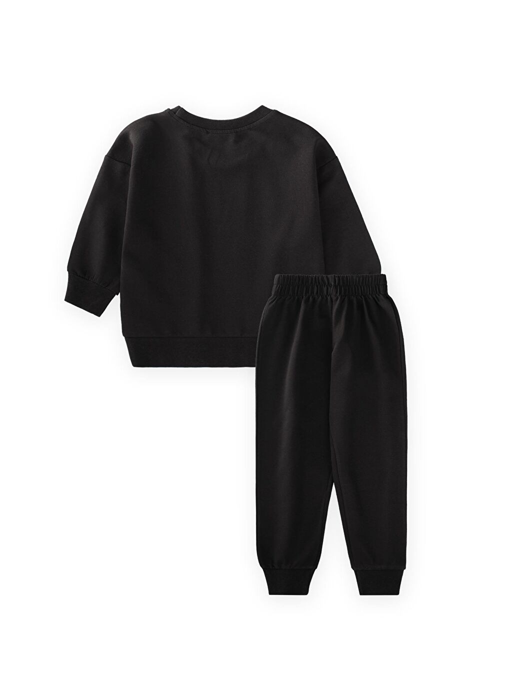 Basic Baskılı Eşofman Takım 2-7 Yaş Siyah-2