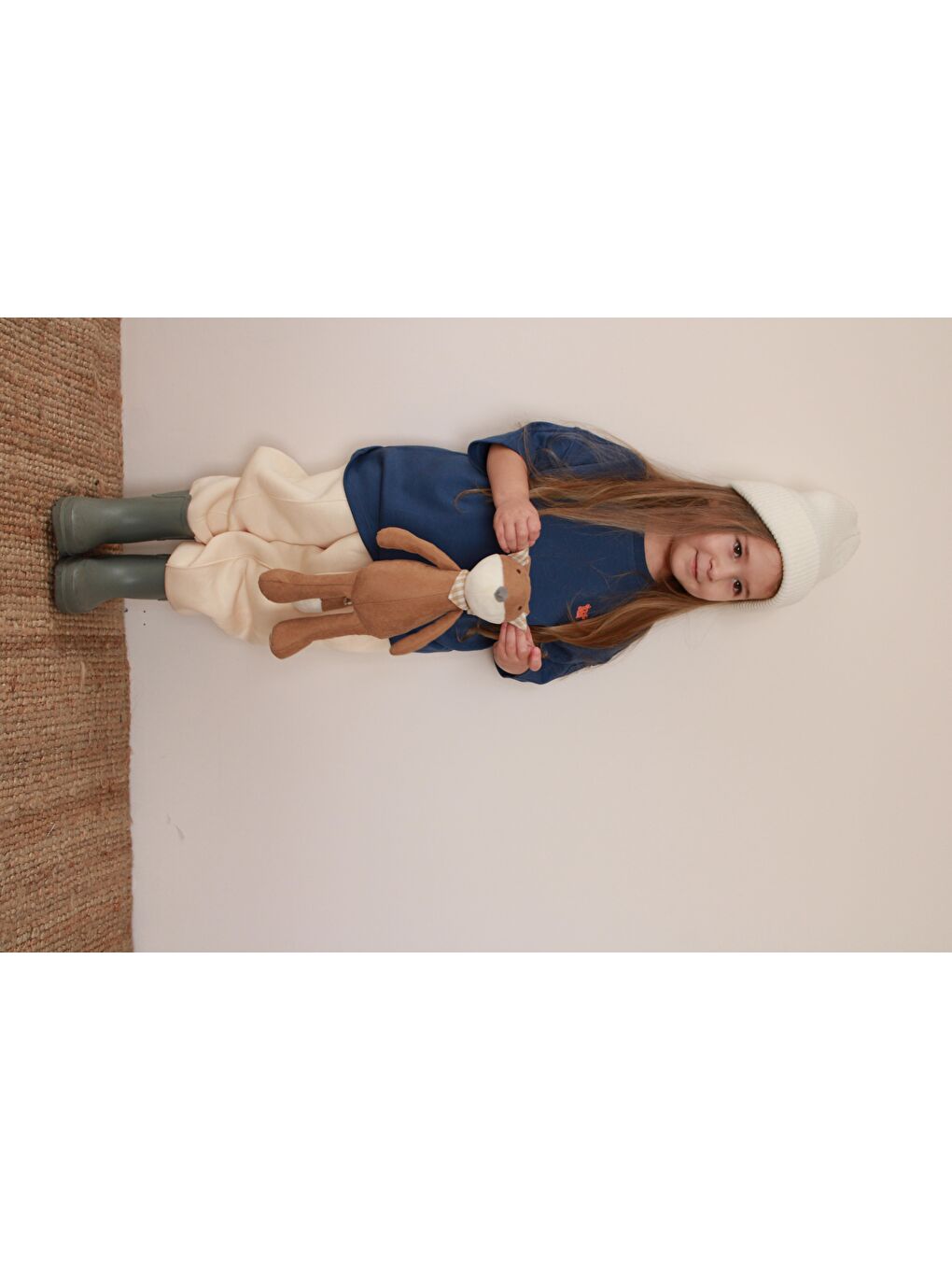 İndigo Yengeç Nakışlı Oversize T-Shirt-3