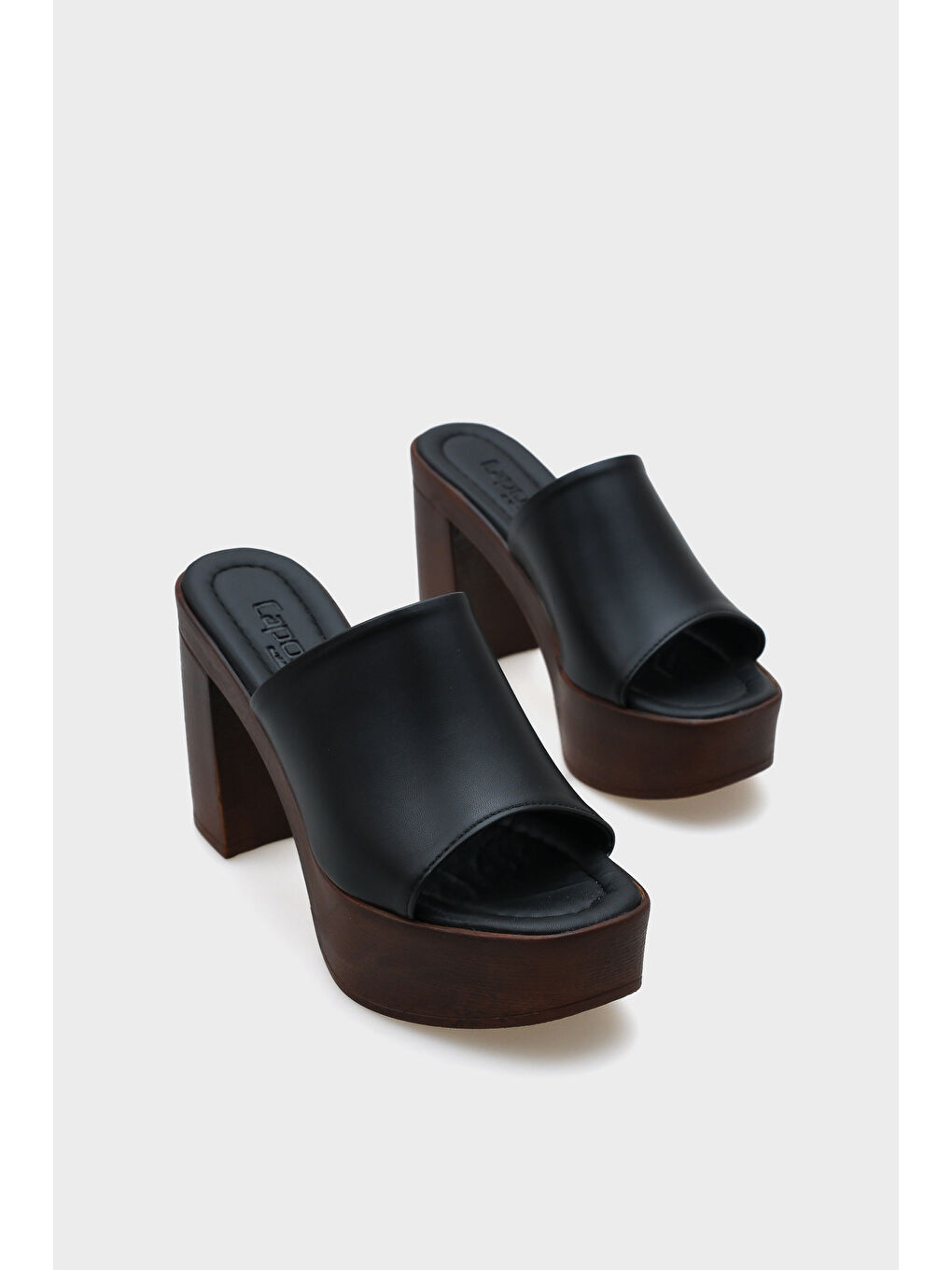 Siyah Maris Platform Tek Bantlı Kadın Terlik-1