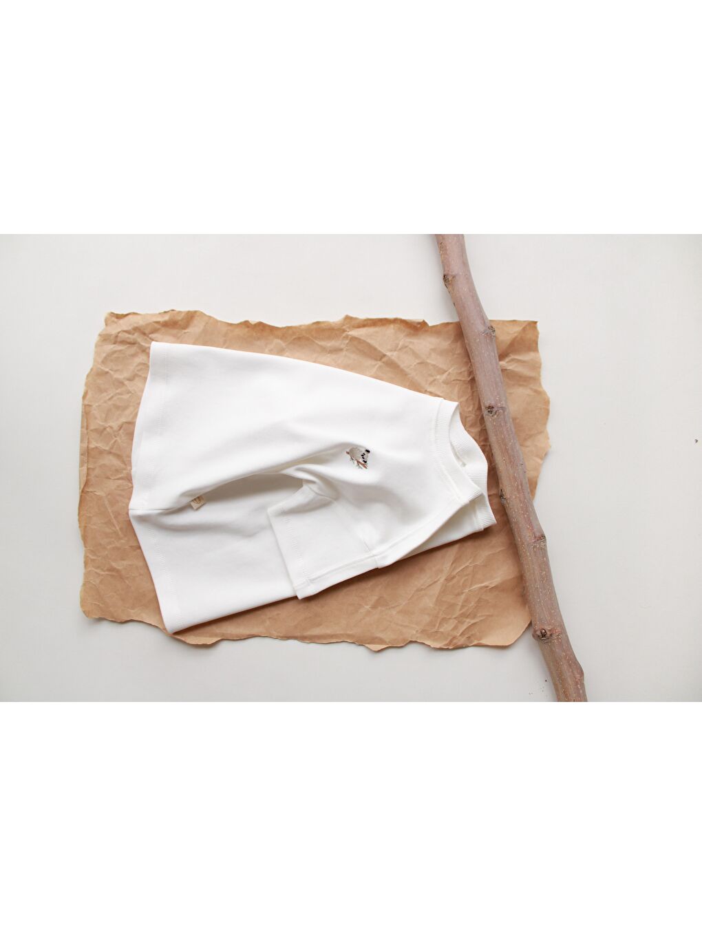 Beyaz Koala Nakışlı Oversize T-Shirt-4