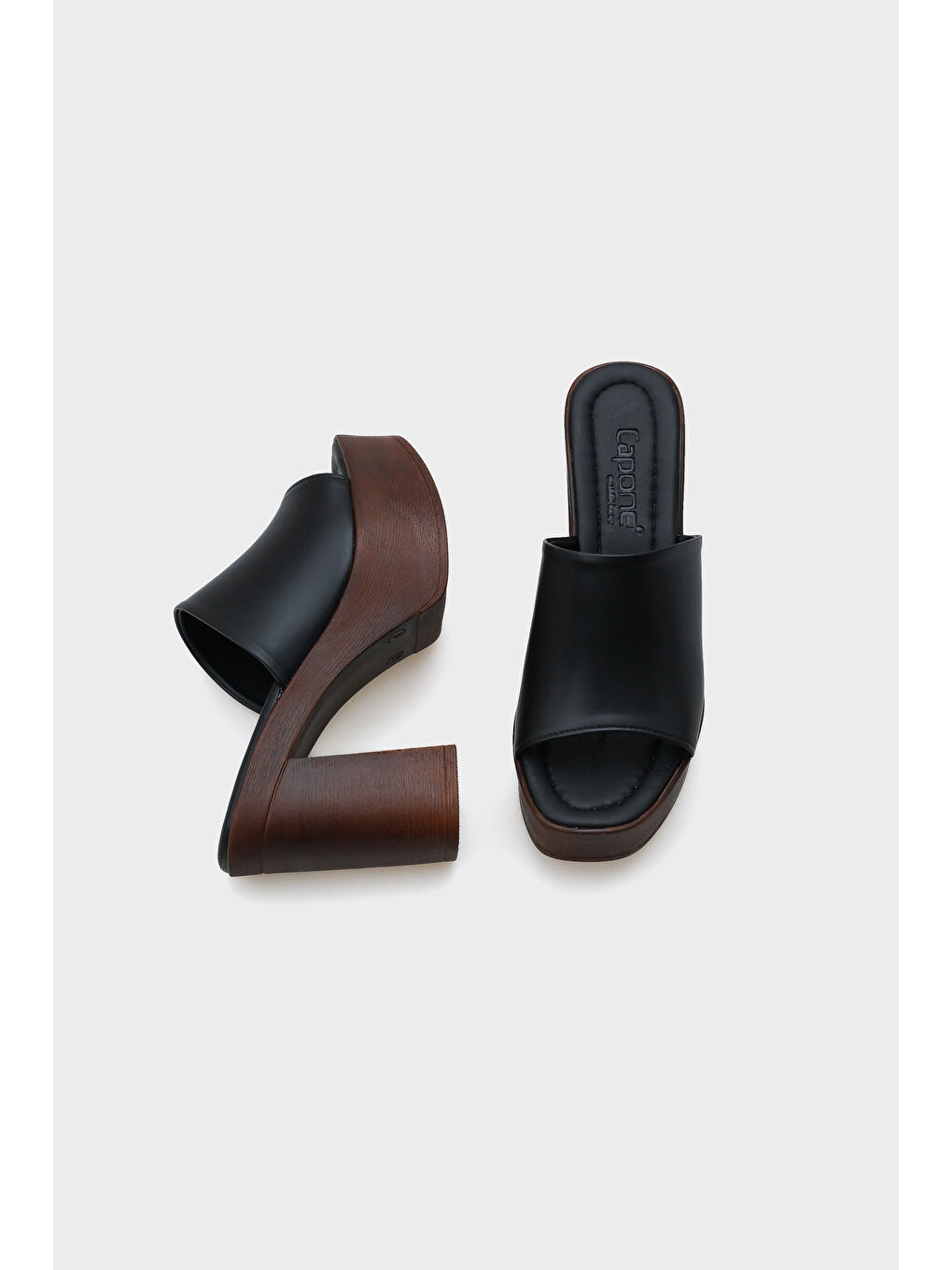 Siyah Maris Platform Tek Bantlı Kadın Terlik-4