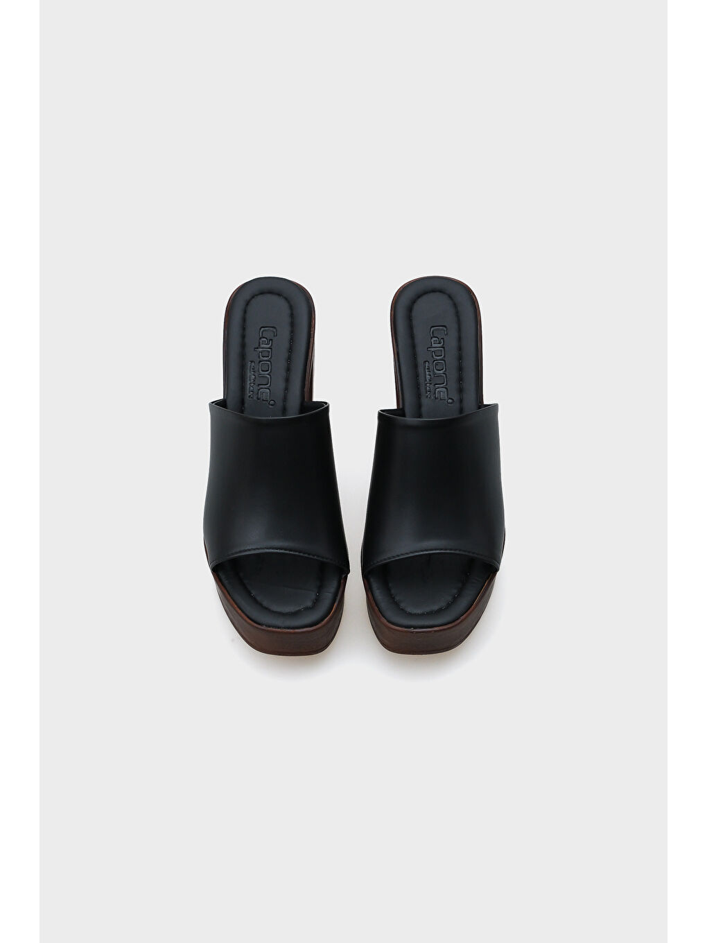 Siyah Maris Platform Tek Bantlı Kadın Terlik-5