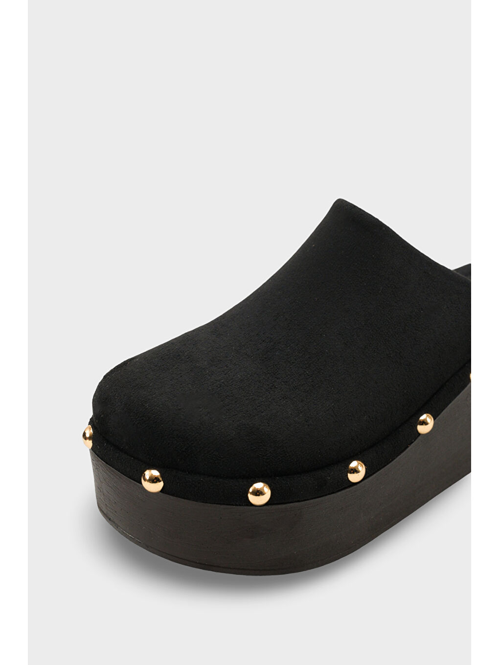 Siyah Marlane Dolgu Topuklu Kapalı Burunlu Kadın Sabo Terlik-2