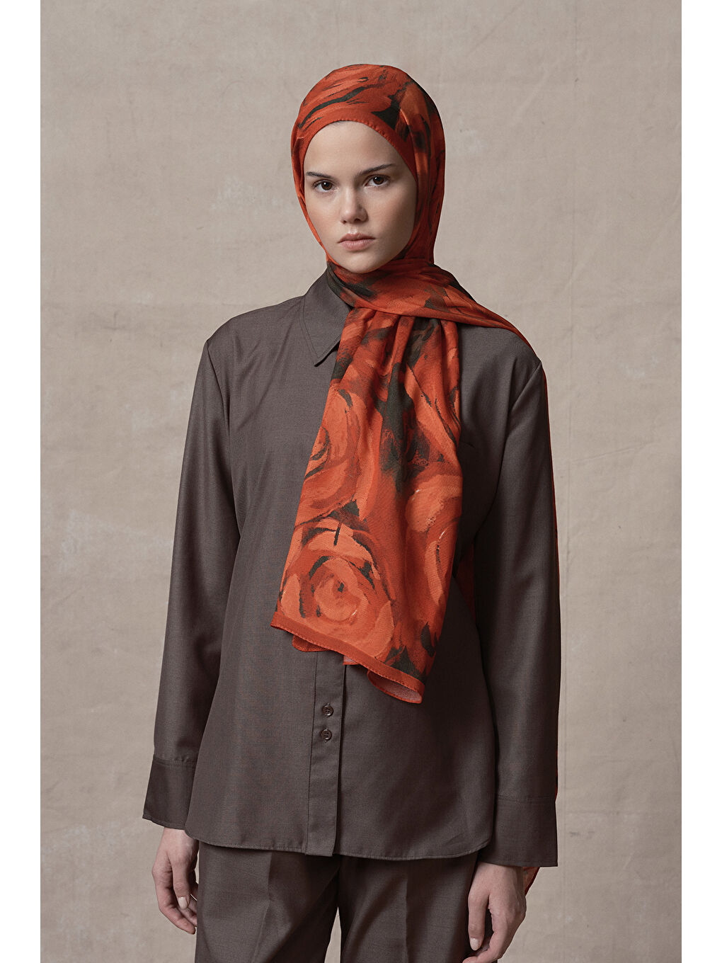 Modal Brush Şal Rose Kırmızı-2