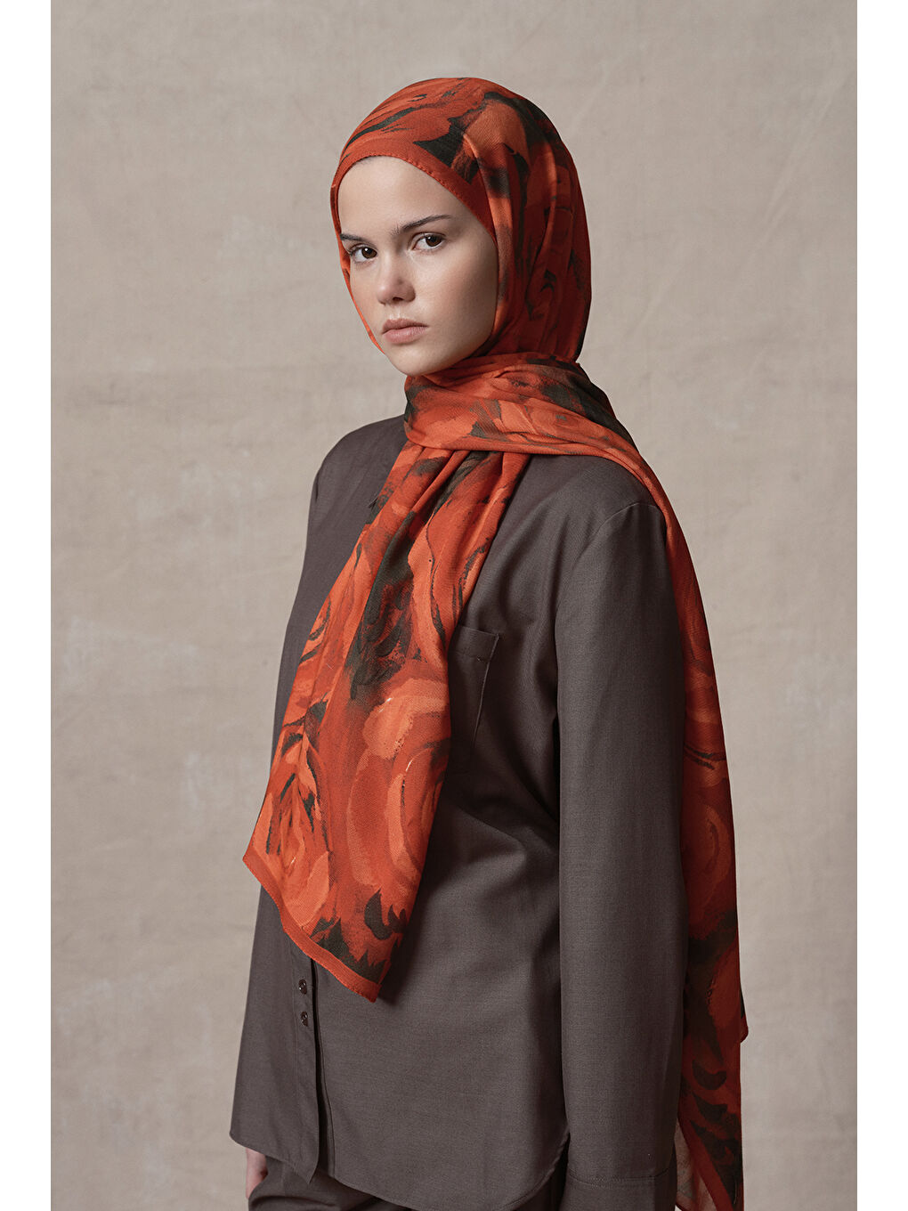 Modal Brush Şal Rose Kırmızı-3