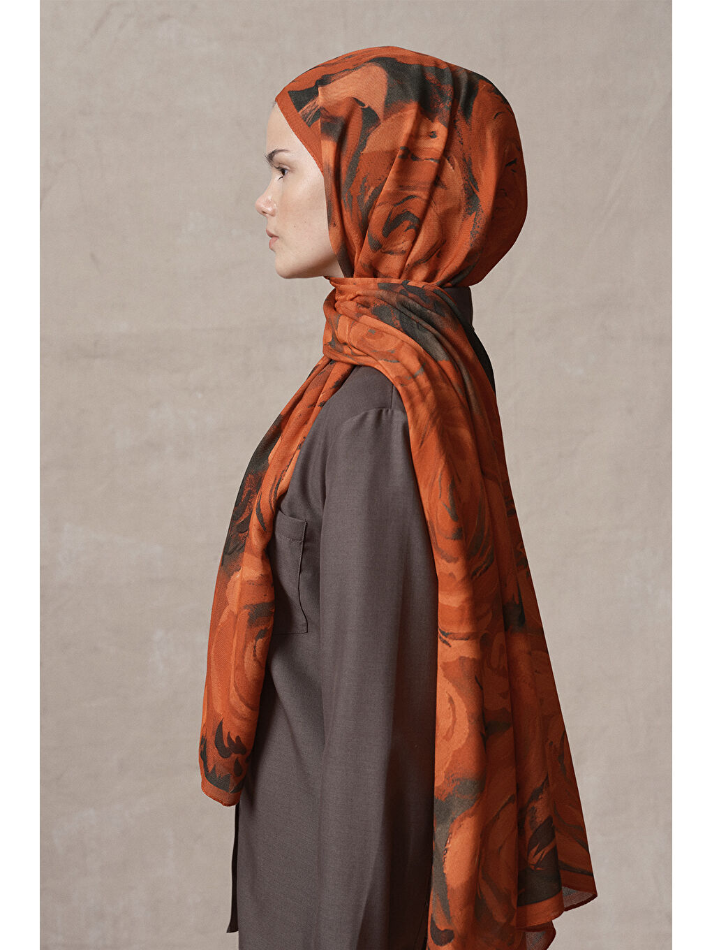 Modal Brush Şal Rose Kırmızı-4