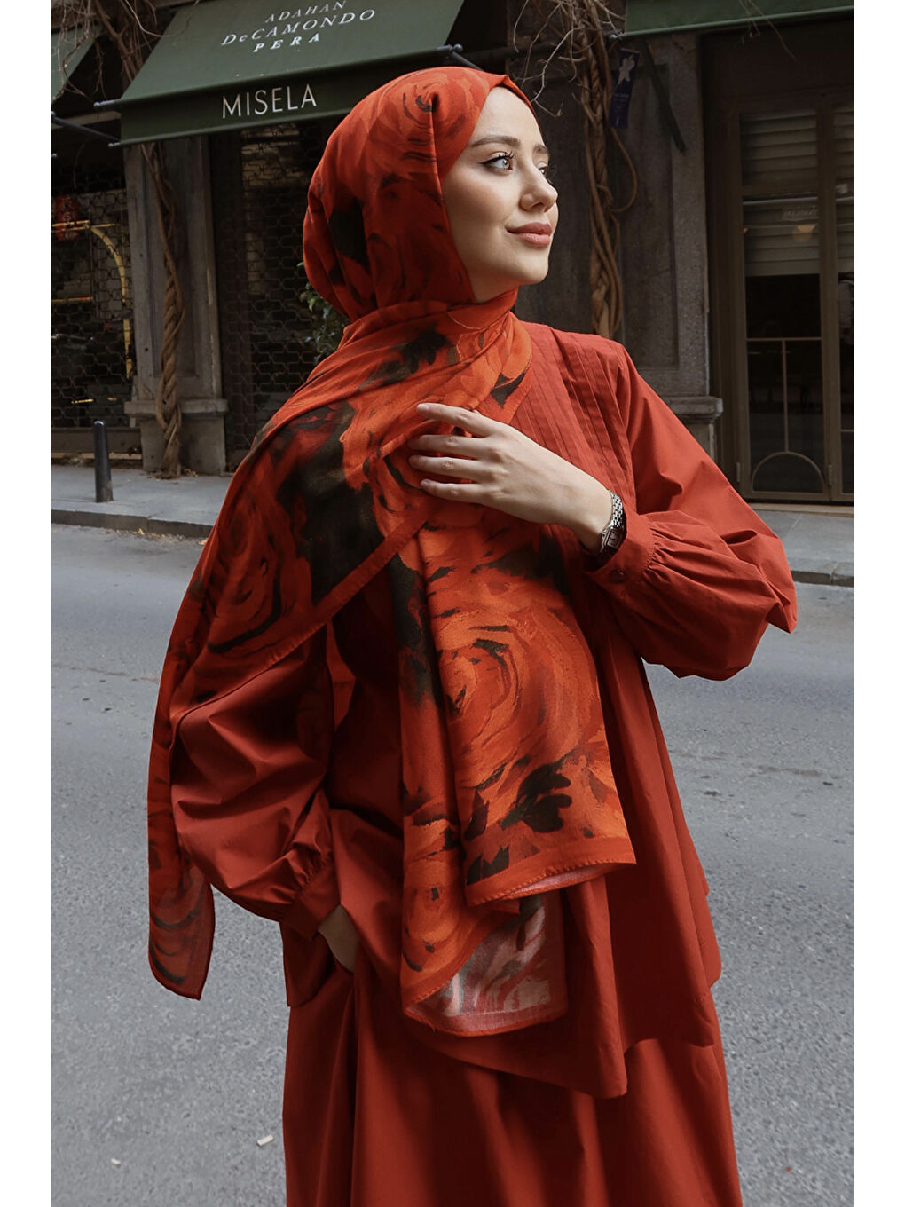 Modal Brush Şal Rose Kırmızı-5