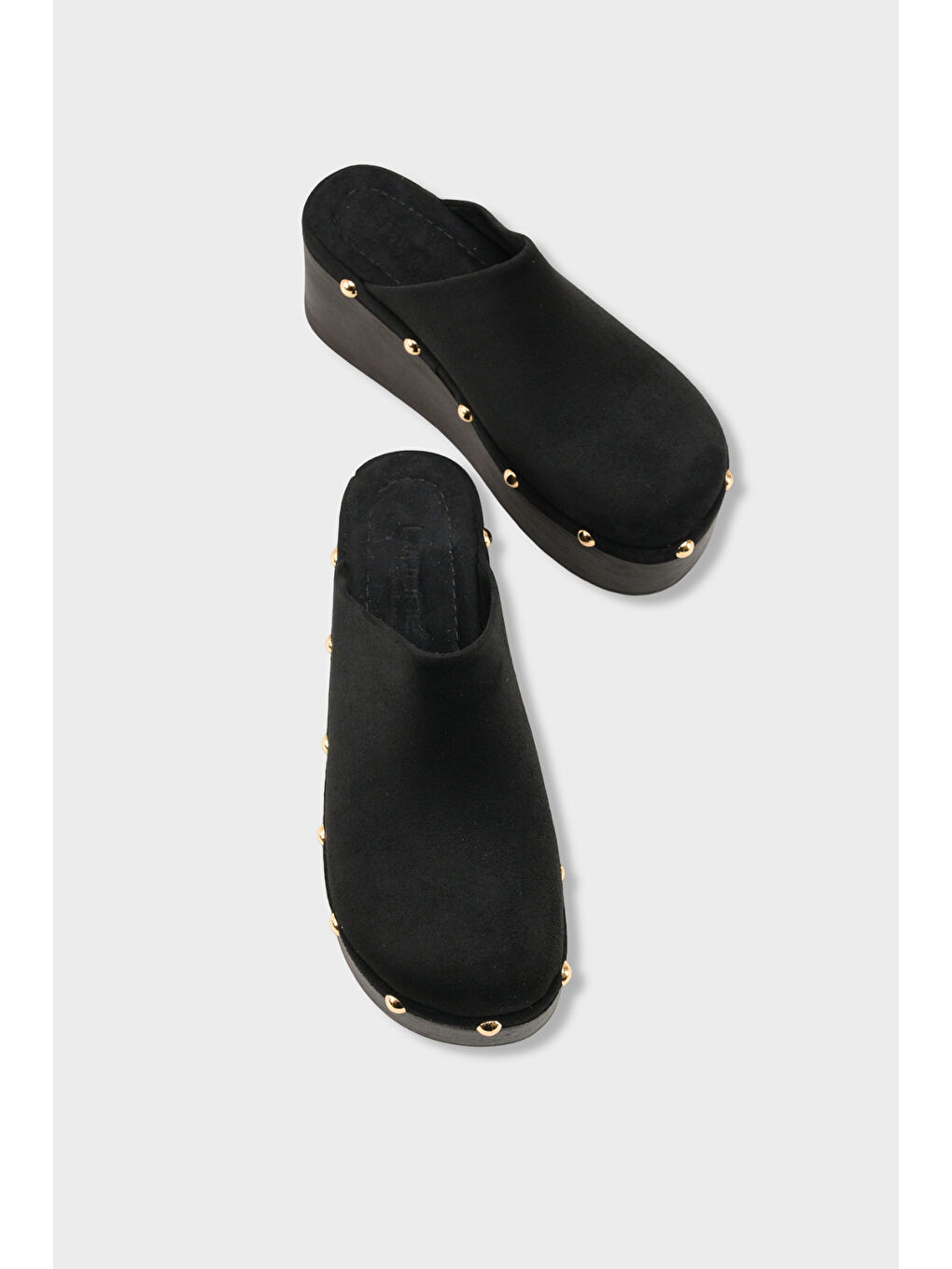 Siyah Marlane Dolgu Topuklu Kapalı Burunlu Kadın Sabo Terlik-5