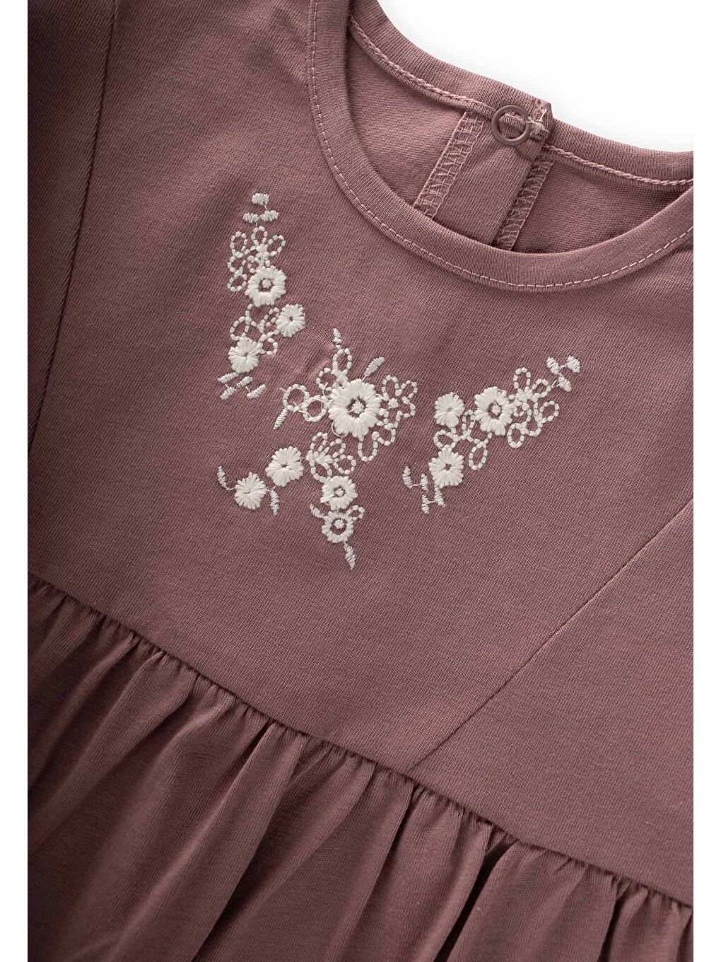 Pembe Müslin Şalvarlı Tunik Takım 1-7 Yaş Gül Kurusu-2