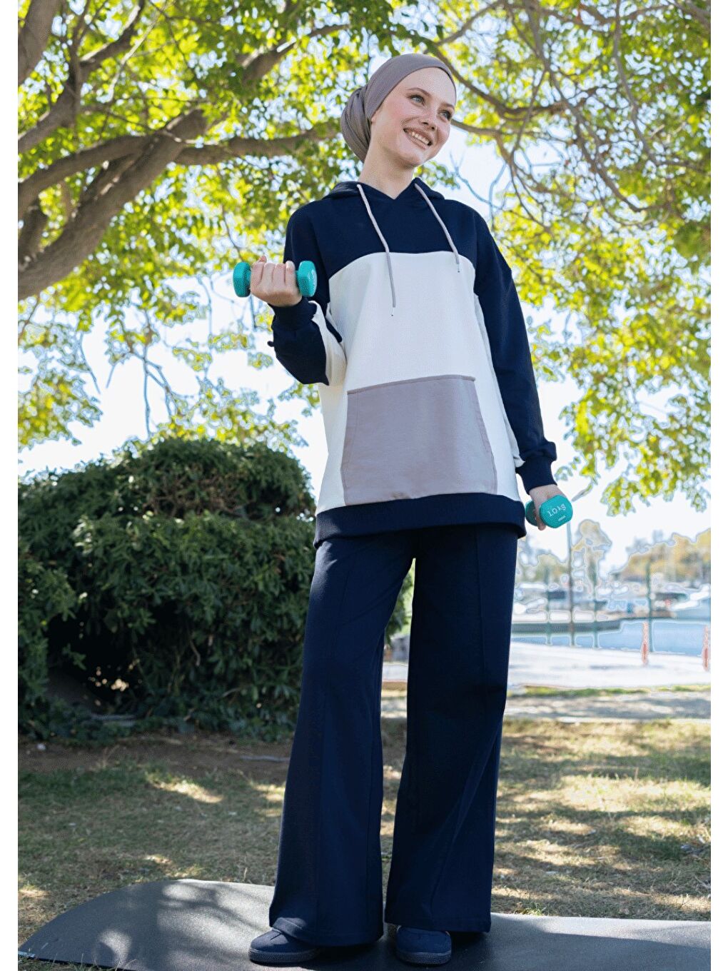 Karışık Sweatshirt Spor Stil