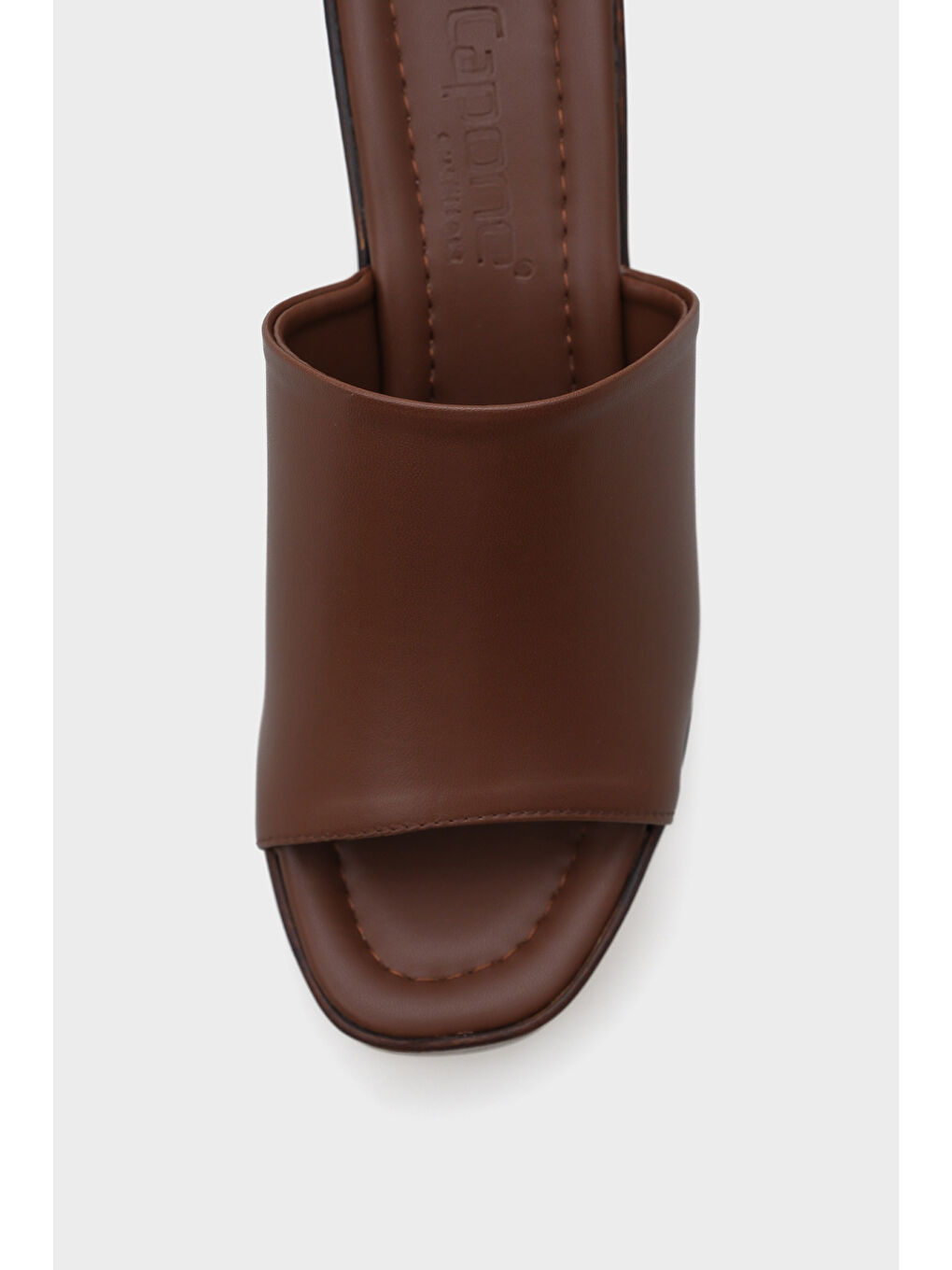 Kahverengi Maris Platform Tek Bantlı Kadın Terlik-2