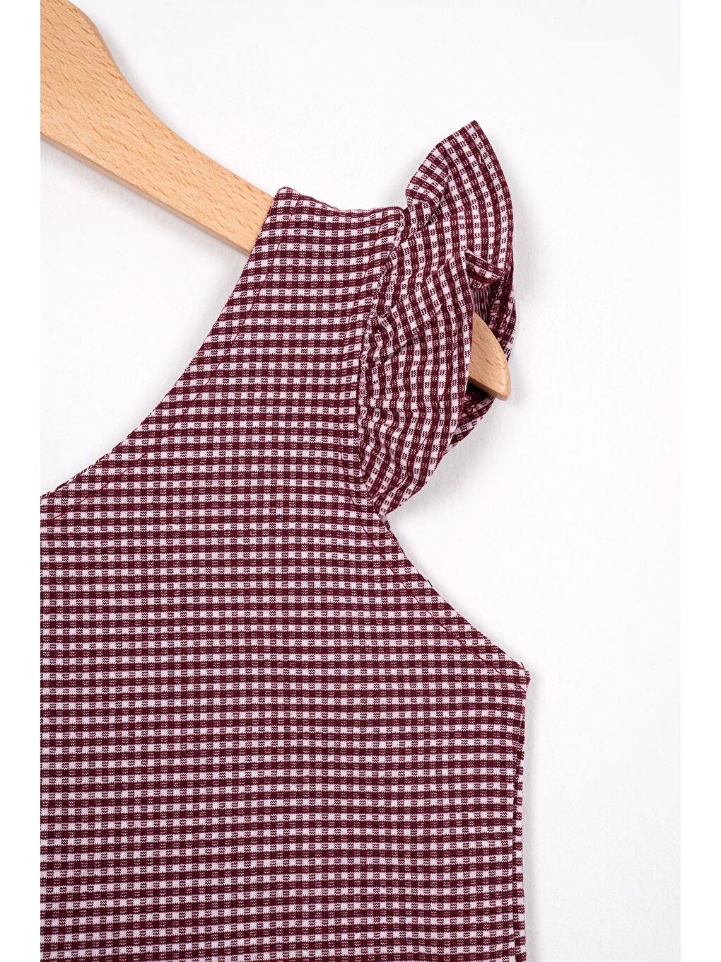 Mürdüm V Yaka Fırfır Detaylı Kız Çocuk Şortlu Takım-1