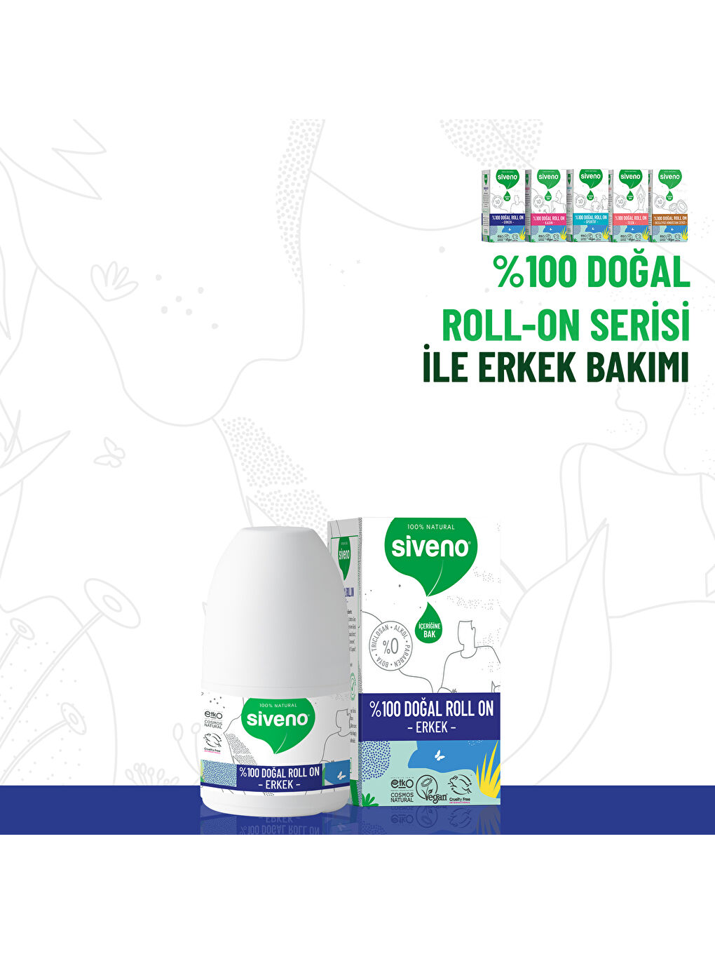 %100 Doğal Roll On Erkek Deodorant Ter Kokusu Önleyici Bitkisel Leke Bırakmayan Vegan 50 ml-3