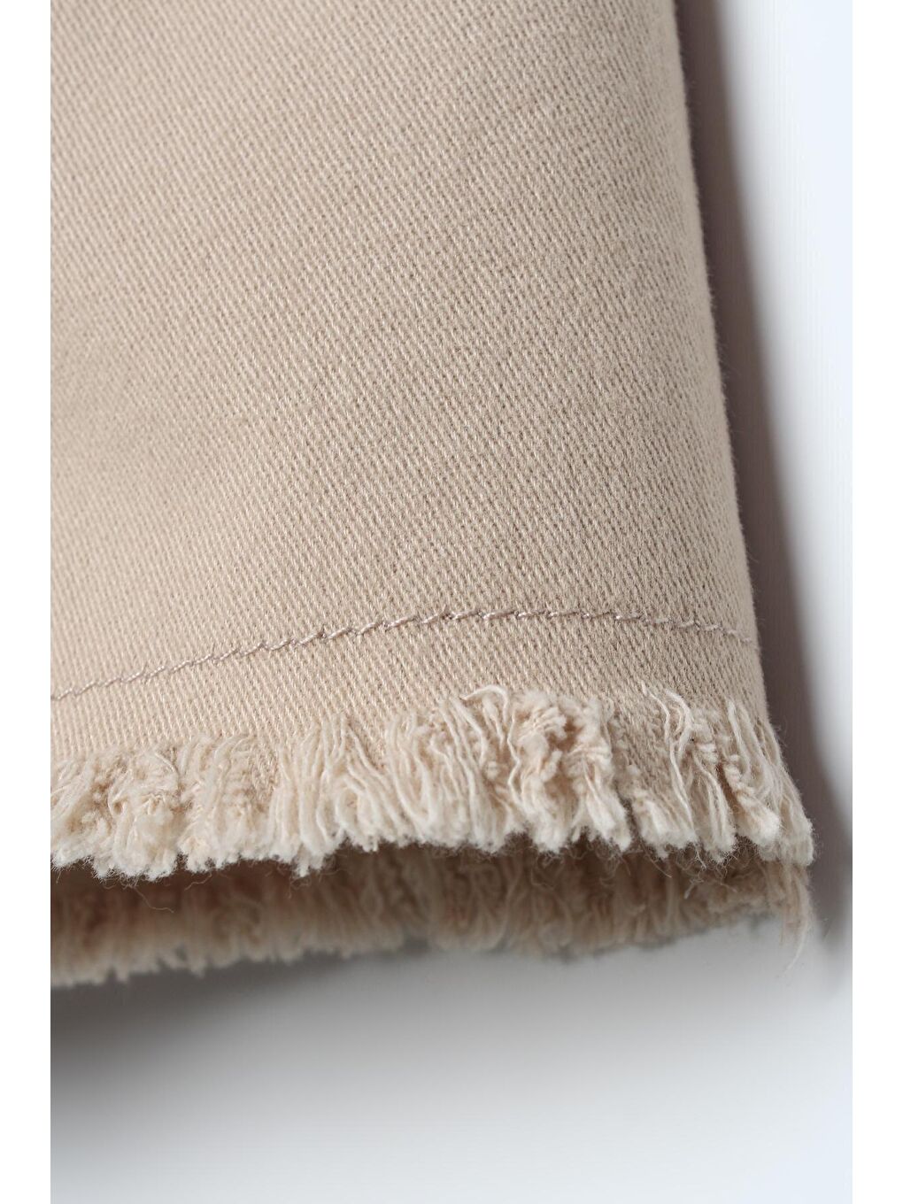 Açık Bej Bol Paça Paçası Püsküllü-4