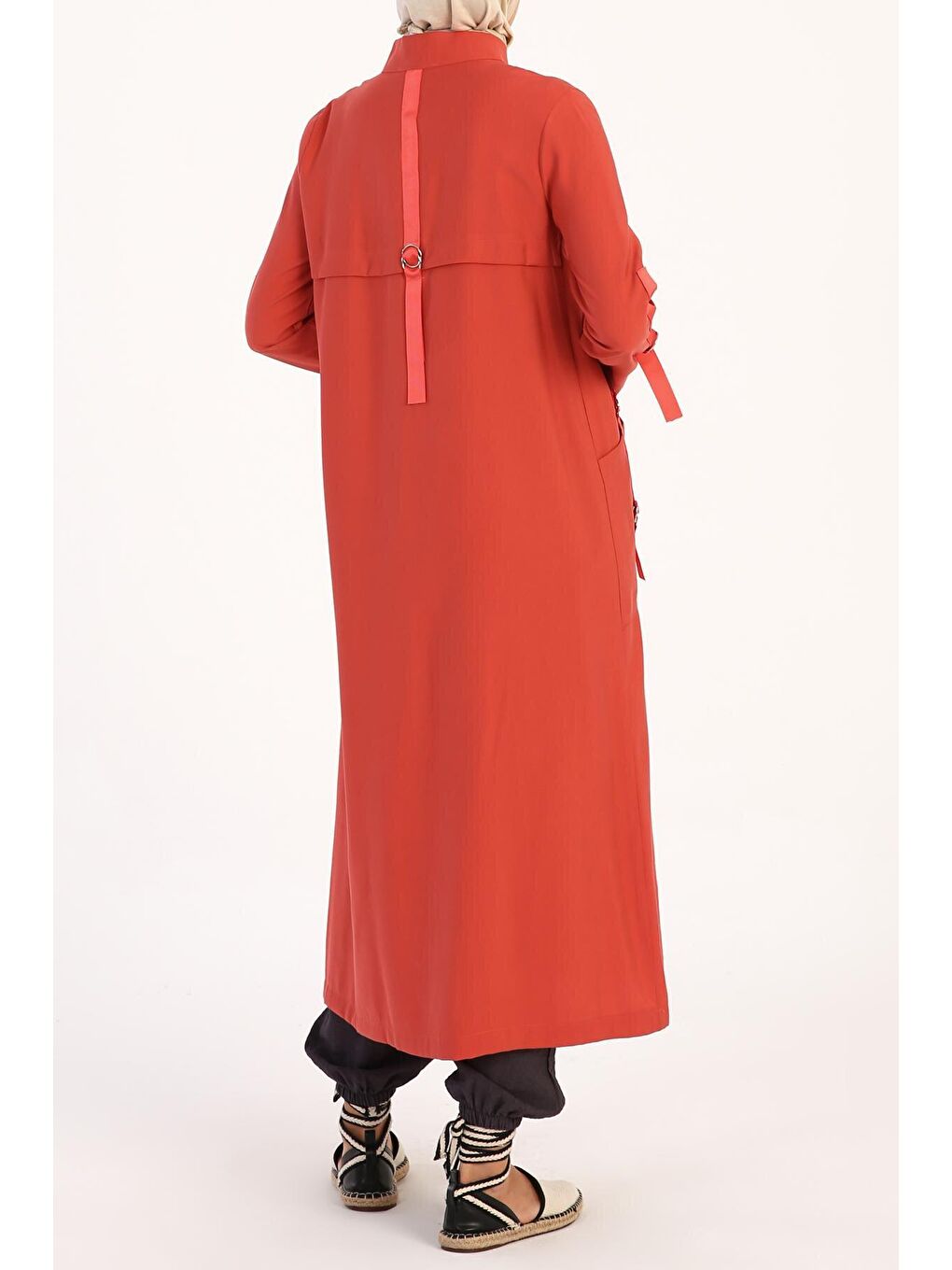 Kırmızı Nar Çiçeği Patlı Tunik-4