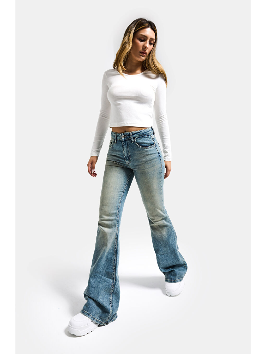 Mavi Kadın A.Tint 4s6-32 Mid Rise Flare Fit Esnek Kumaş Denim Jean-1