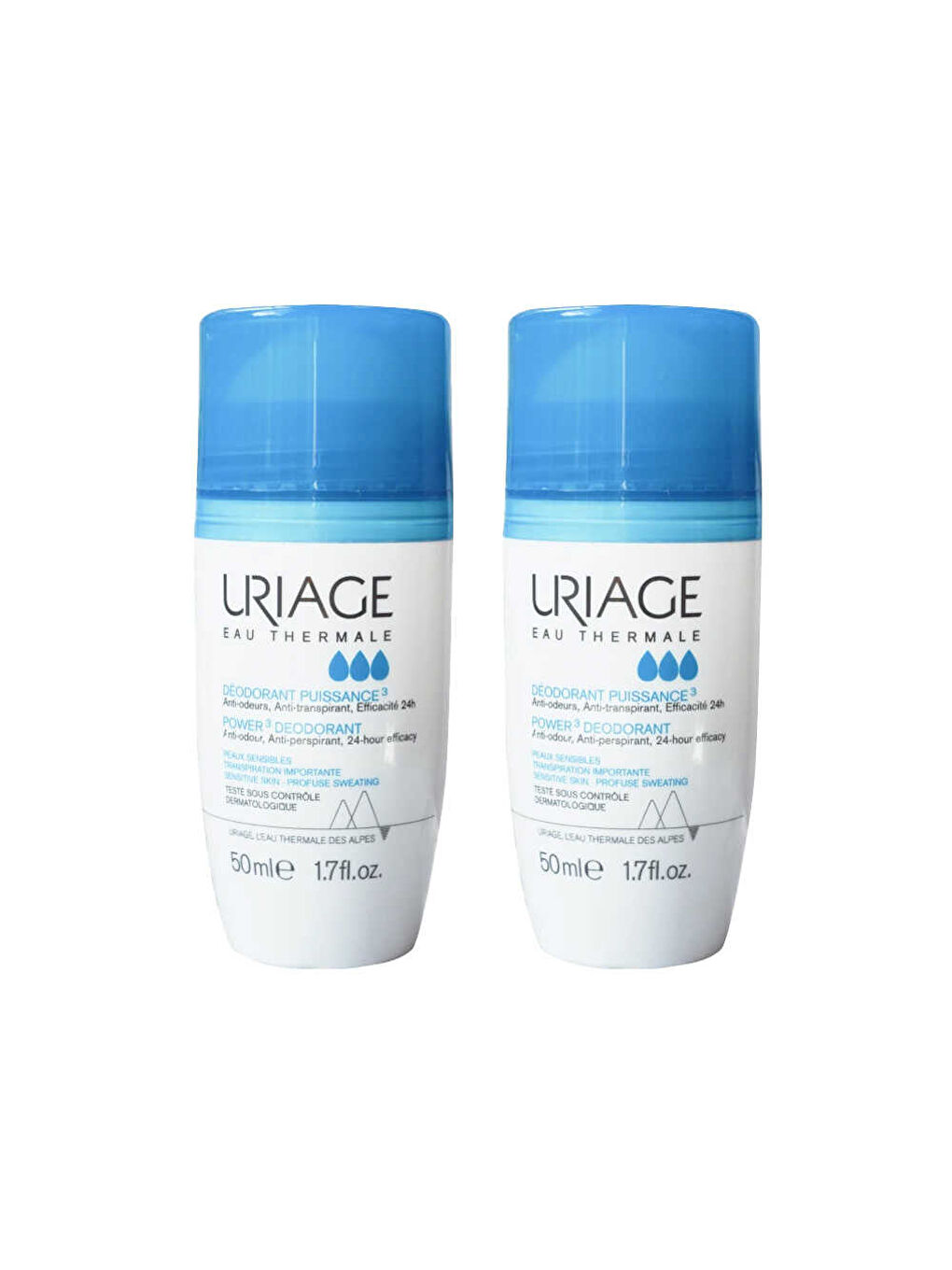 Eau Thermale Power3 Terlemeyi Azaltıcı Alkolsüz Deodorant Roll-on 2x50ml