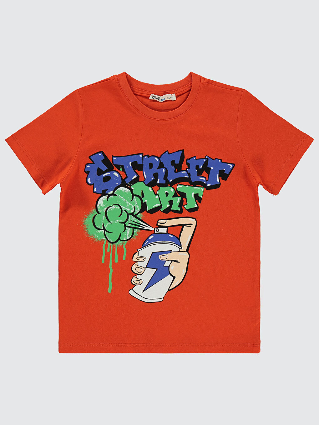 Kırmızı Boys Erkek Çocuk Tişört 6-9 Yaş Nar