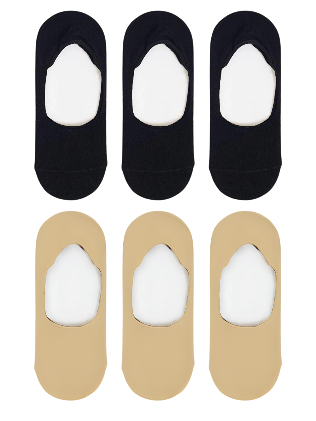 Karışık Erkek 6'Lı Görünmez Babet Çorap