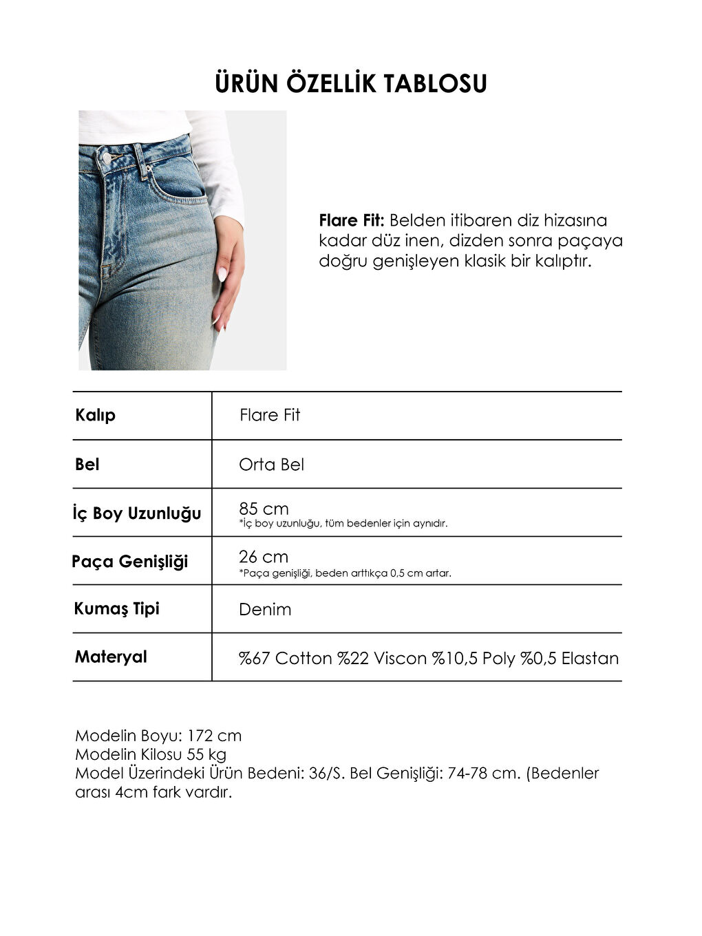 Mavi Kadın A.Tint 4s6-32 Mid Rise Flare Fit Esnek Kumaş Denim Jean-4