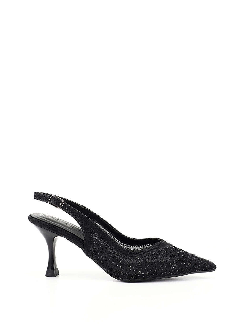 Siyah Kadın SİYAH İnce Topuklu Arkası Açık Ayakkabı