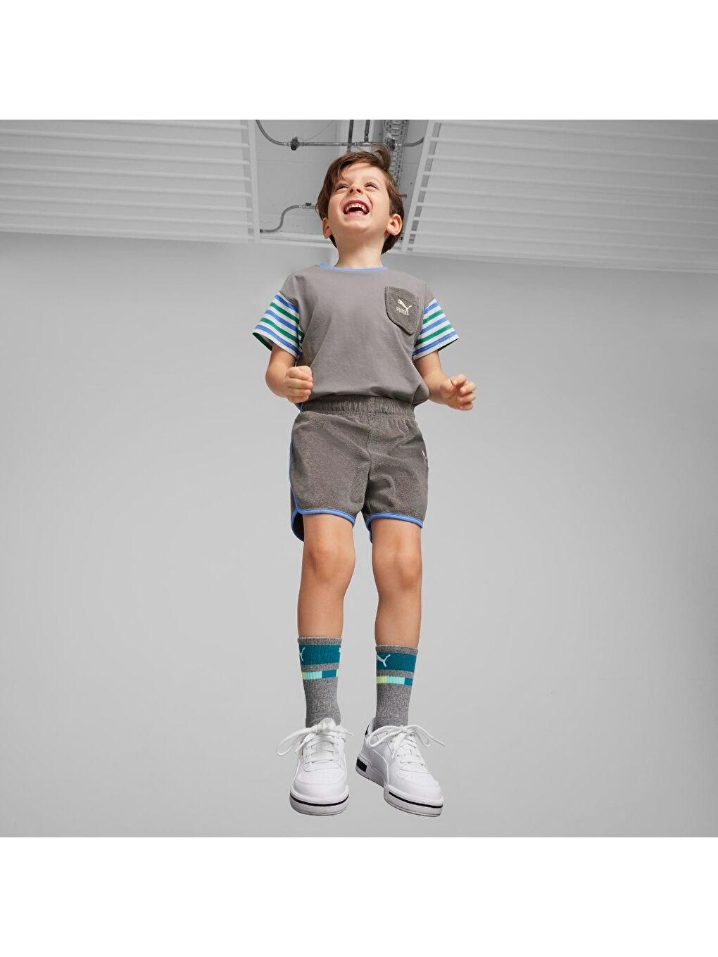 Summer Camp Classics Çocuk Gri Şort-2
