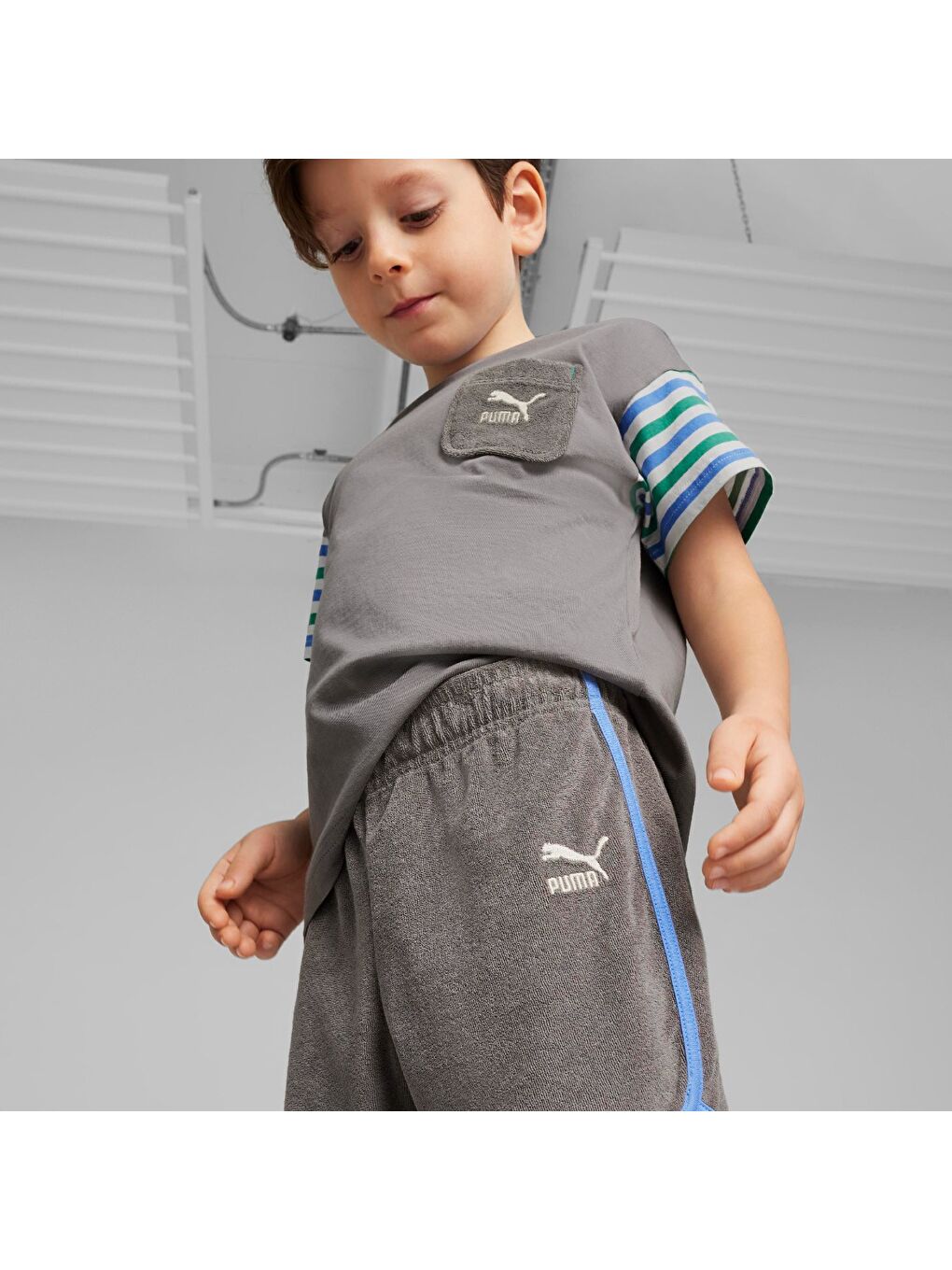 Summer Camp Classics Çocuk Gri Şort-3