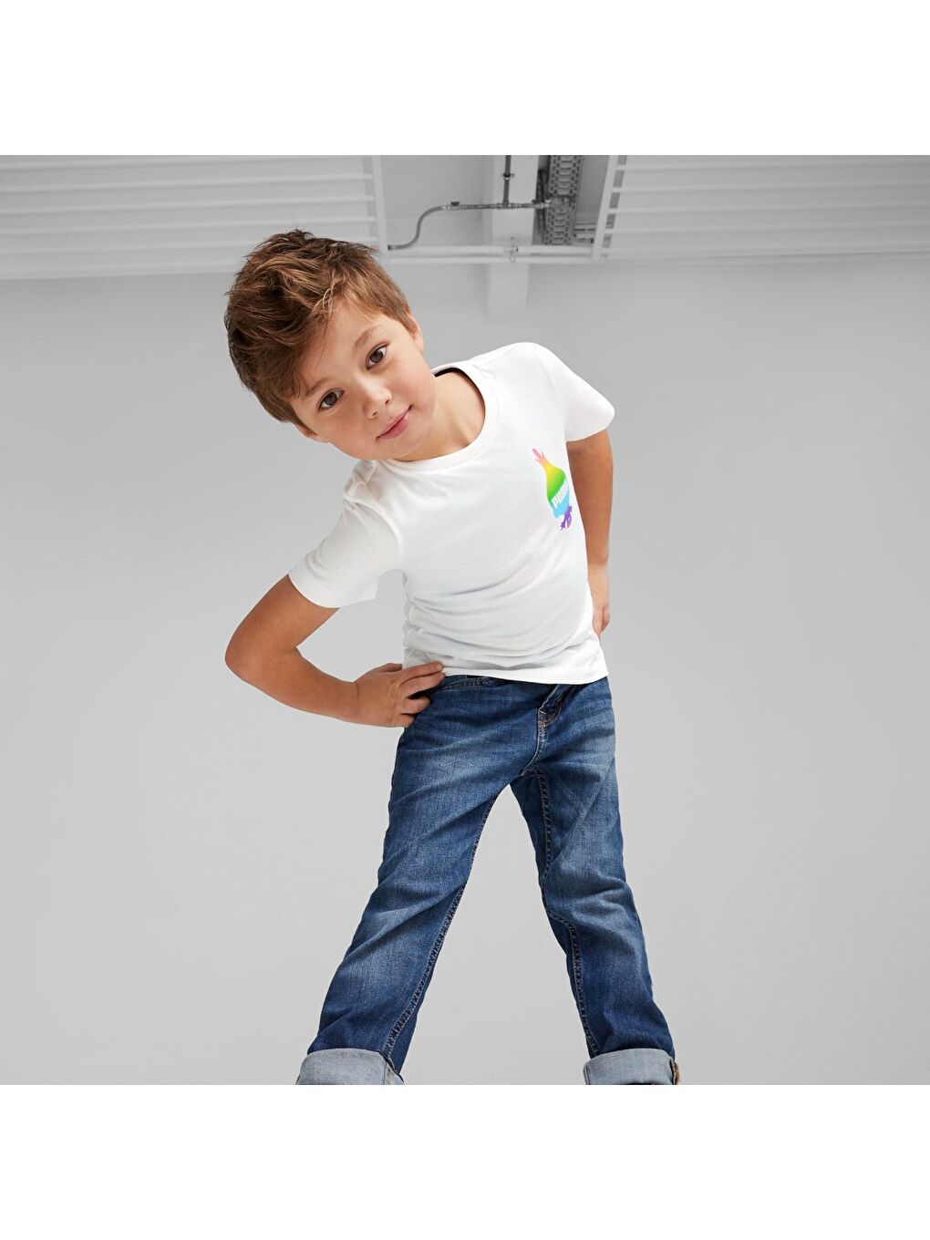 X Trolls Erkek Çocuk Beyaz Yuvarlak Yaka Tişört-1