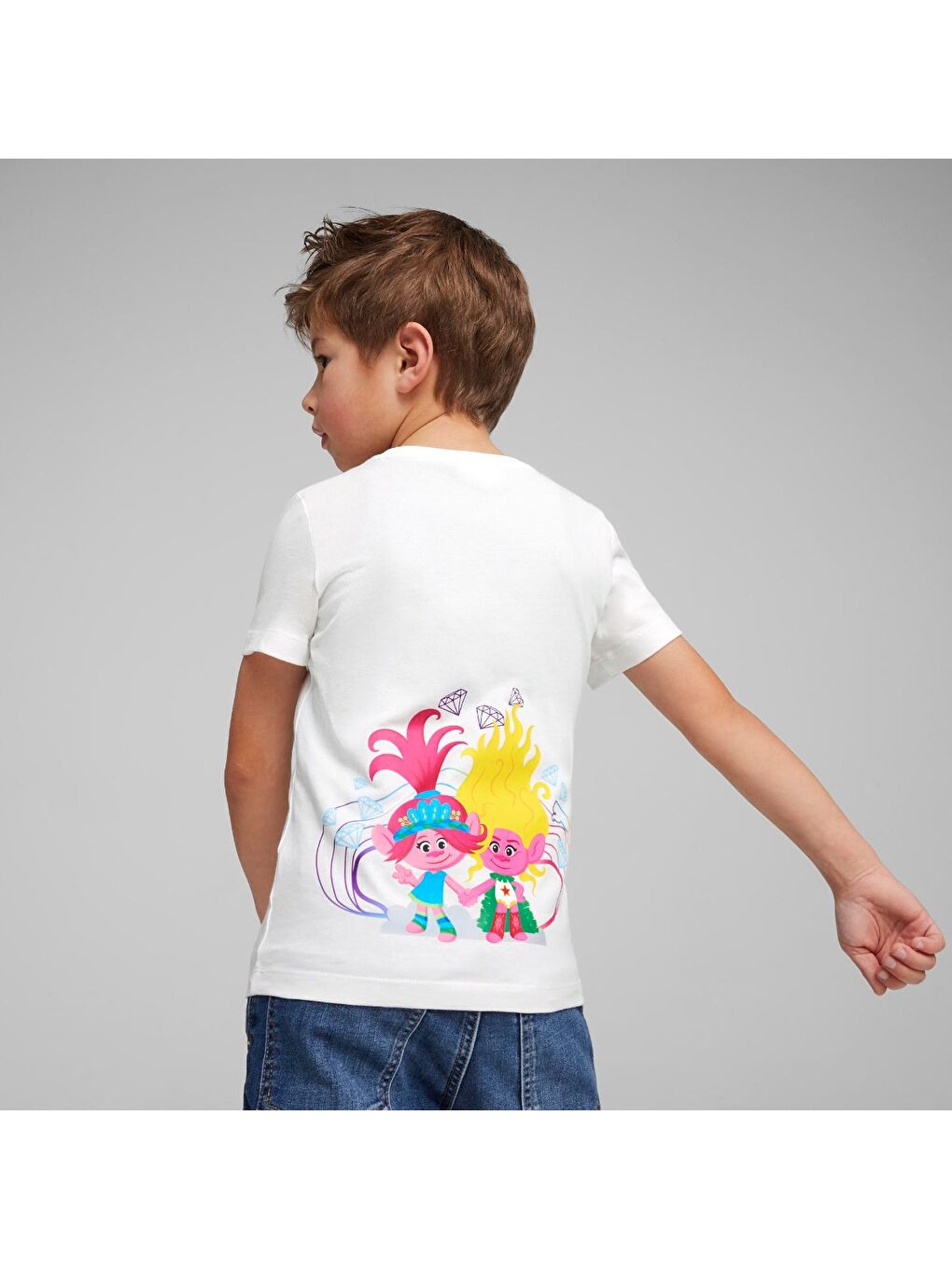 X Trolls Erkek Çocuk Beyaz Yuvarlak Yaka Tişört-2