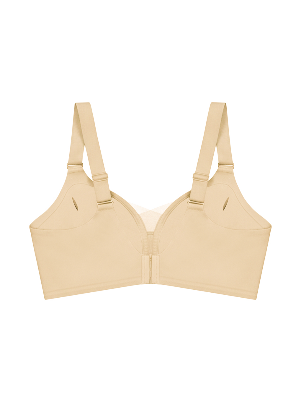 Bej Seamless Bra - Shape | Ten Lazer Kesim Dikişsiz Toparlayıcı Büyük Beden Tüllü Kadın Sütyen-1