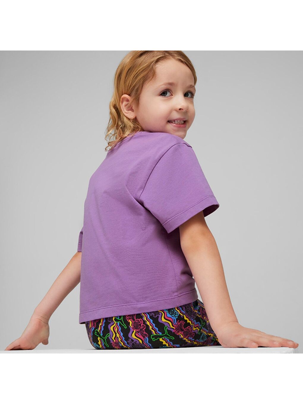 X Trolls Graphic Kız Çocuk Mor Yuvarlak Yaka Tişört-2