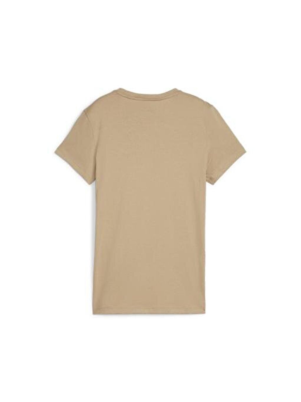 Essentials Logo Kadın Bej Yuvarlak Yaka Tişört-1