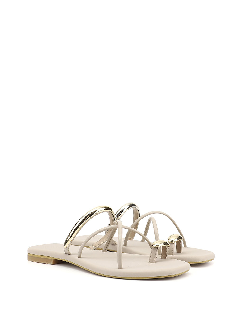 Bej Kadın YENİ BEJ Parmak Arası Terlik-1