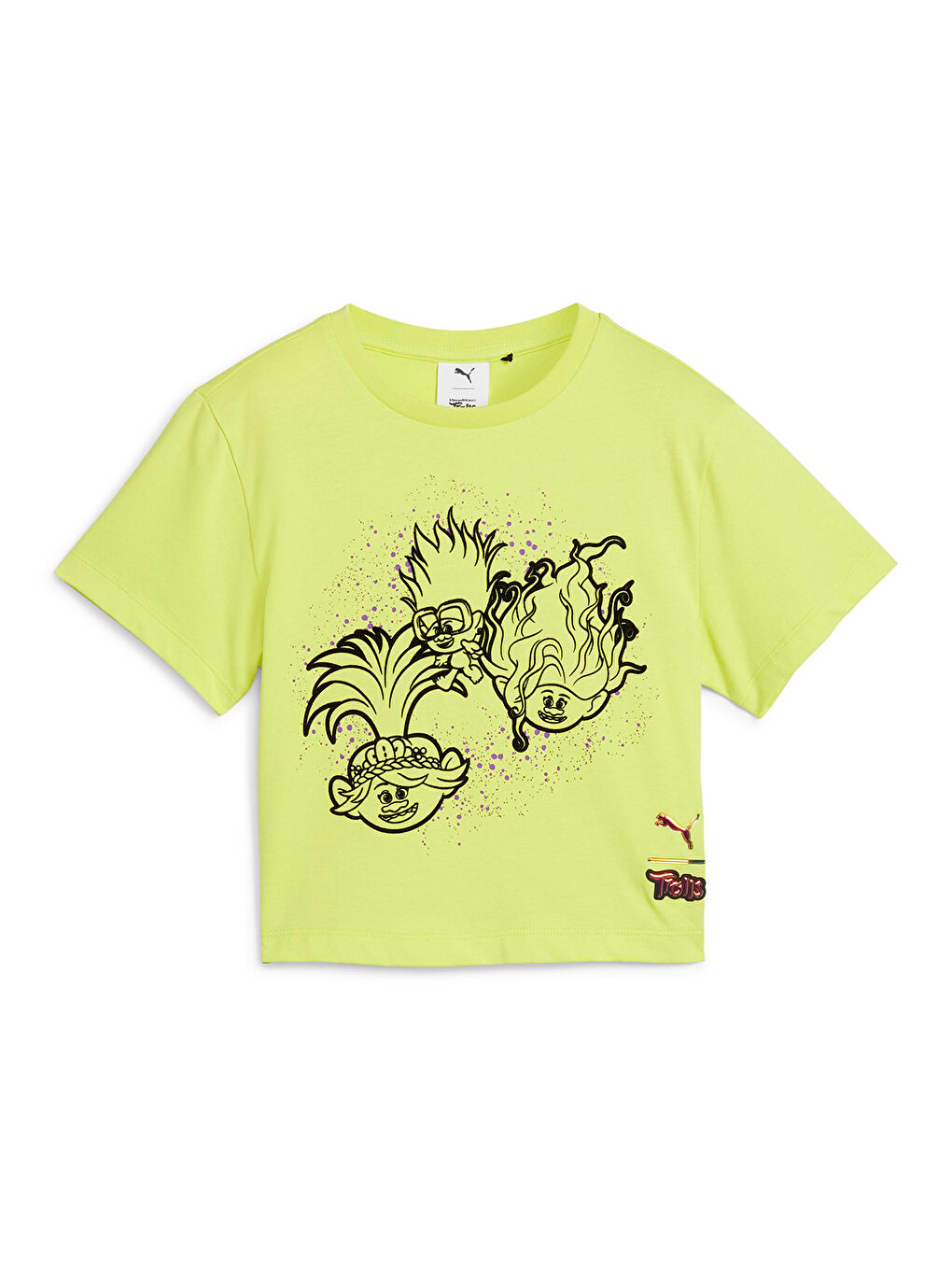 X Trolls Graphic Kız Çocuk Yeşil Yuvarlak Yaka Tişört-3