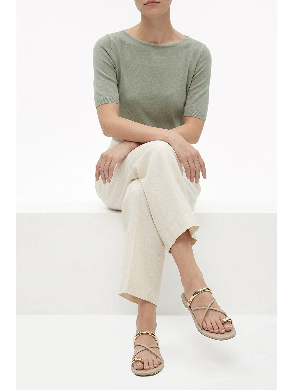 Bej Kadın YENİ BEJ Parmak Arası Terlik-2