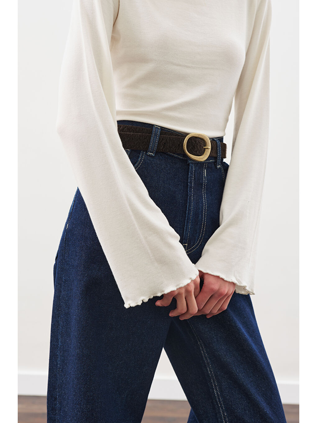 Suni Tay Tüyü Kemer Kahverengi-1