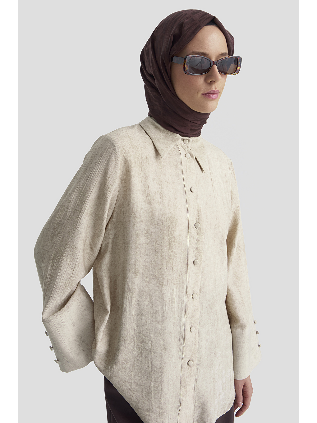 Bej Gömlek Vizon-2