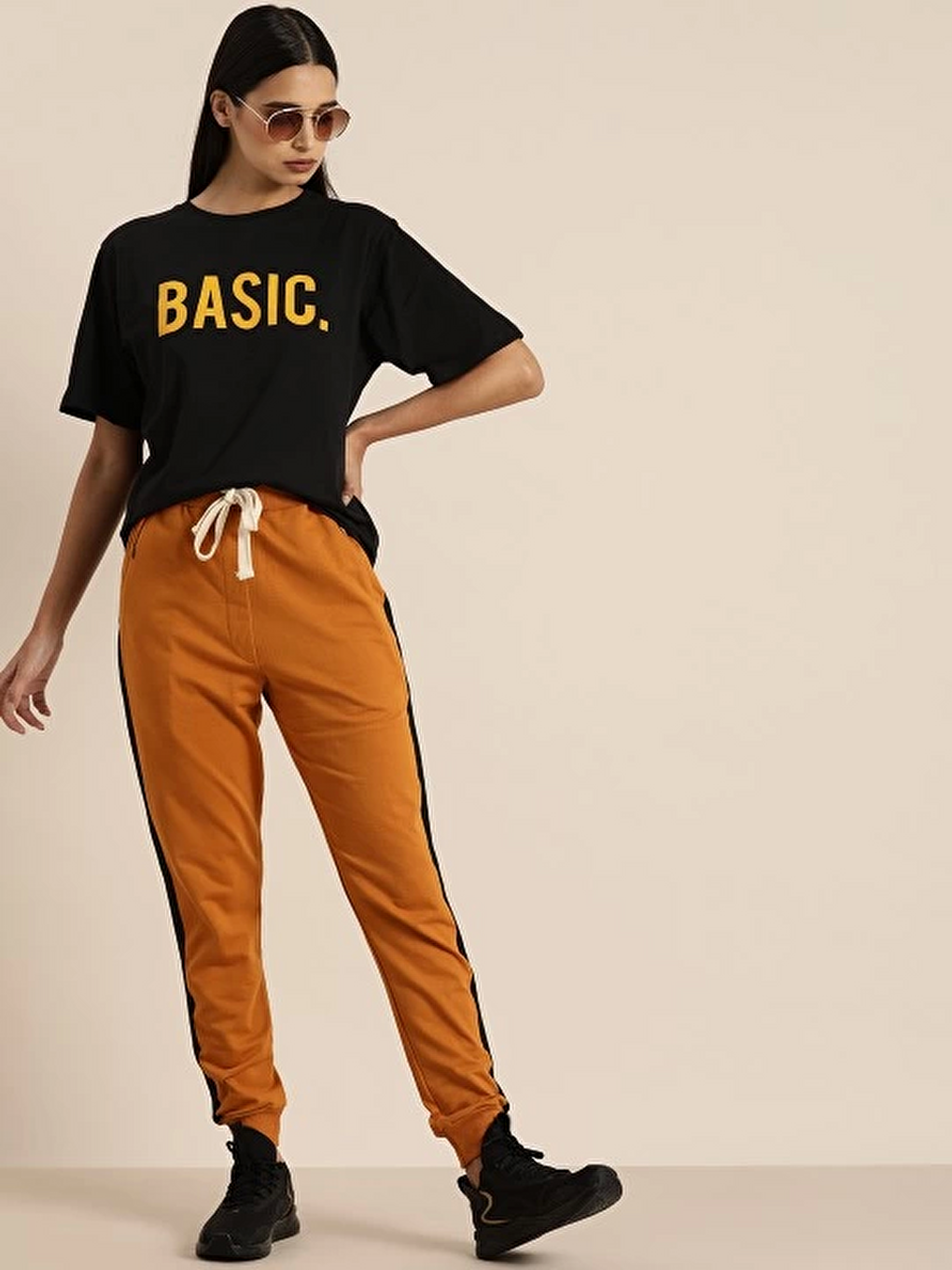 Baskılı T-shirt - Siyah-1