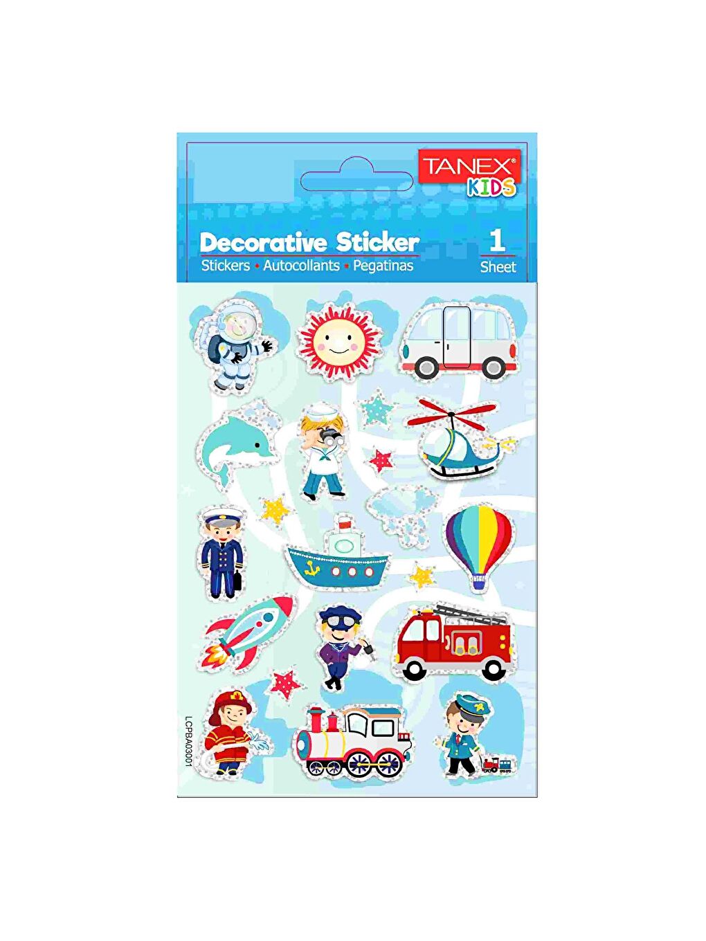 Tanex Kids Sticker Puffy Ulaşım Araçları Serisi 21 Parça (25151)