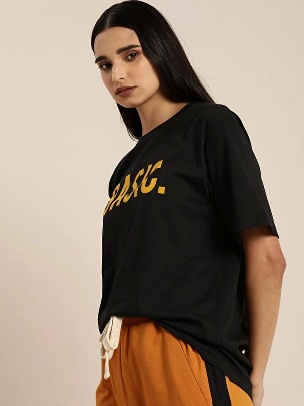 Baskılı T-shirt - Siyah-2