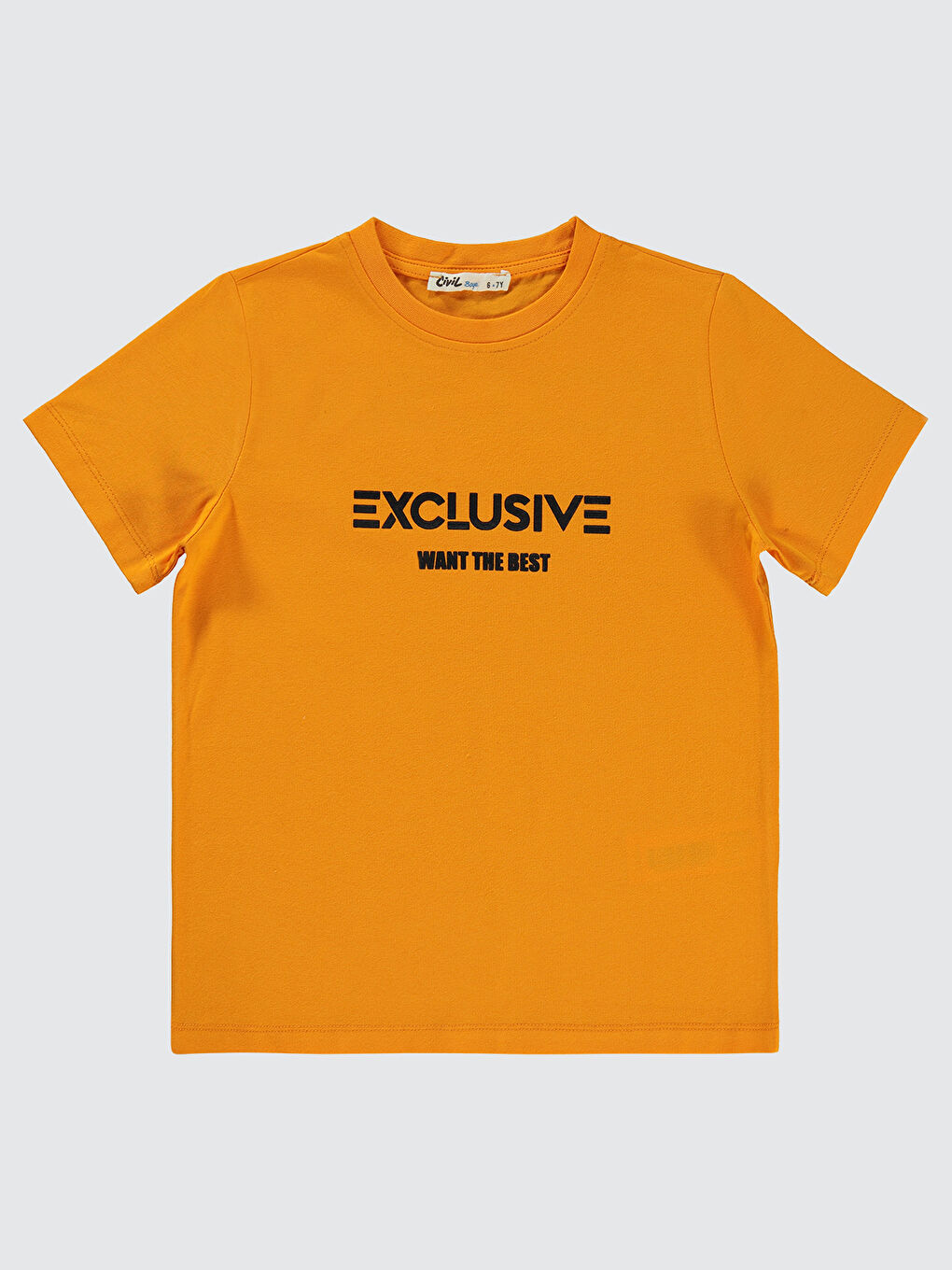 Turuncu Boys Erkek Çocuk Tişört 6-9 Yaş Açık Oranj