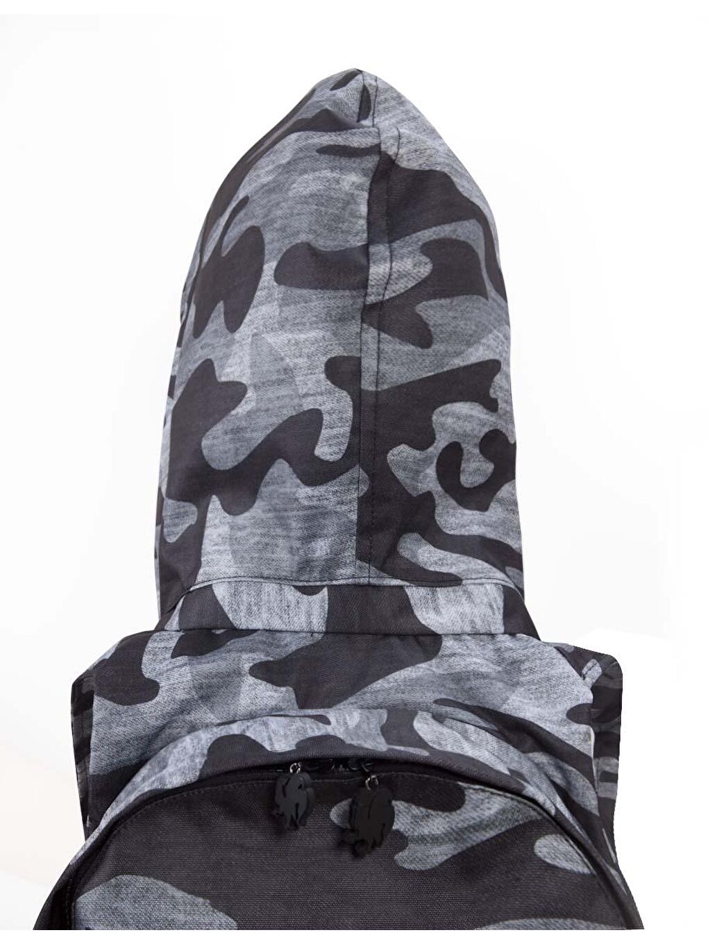 Morikukko Karışık Grey Camouflage Çıkabilir Kapüşonlu Sırt Anaokulu Çantası - 6