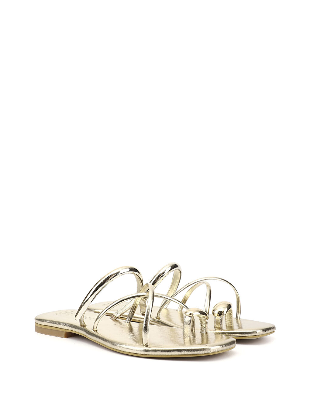 Sarı Kadın ALTIN Parmak Arası Terlik-1