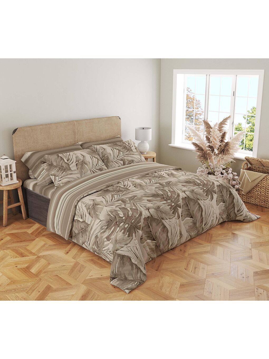 Karışık Baskılı,Desenli Çift Kişilik Nevresim Takımı (ÇARŞAFSIZ) 200x220 cm-1