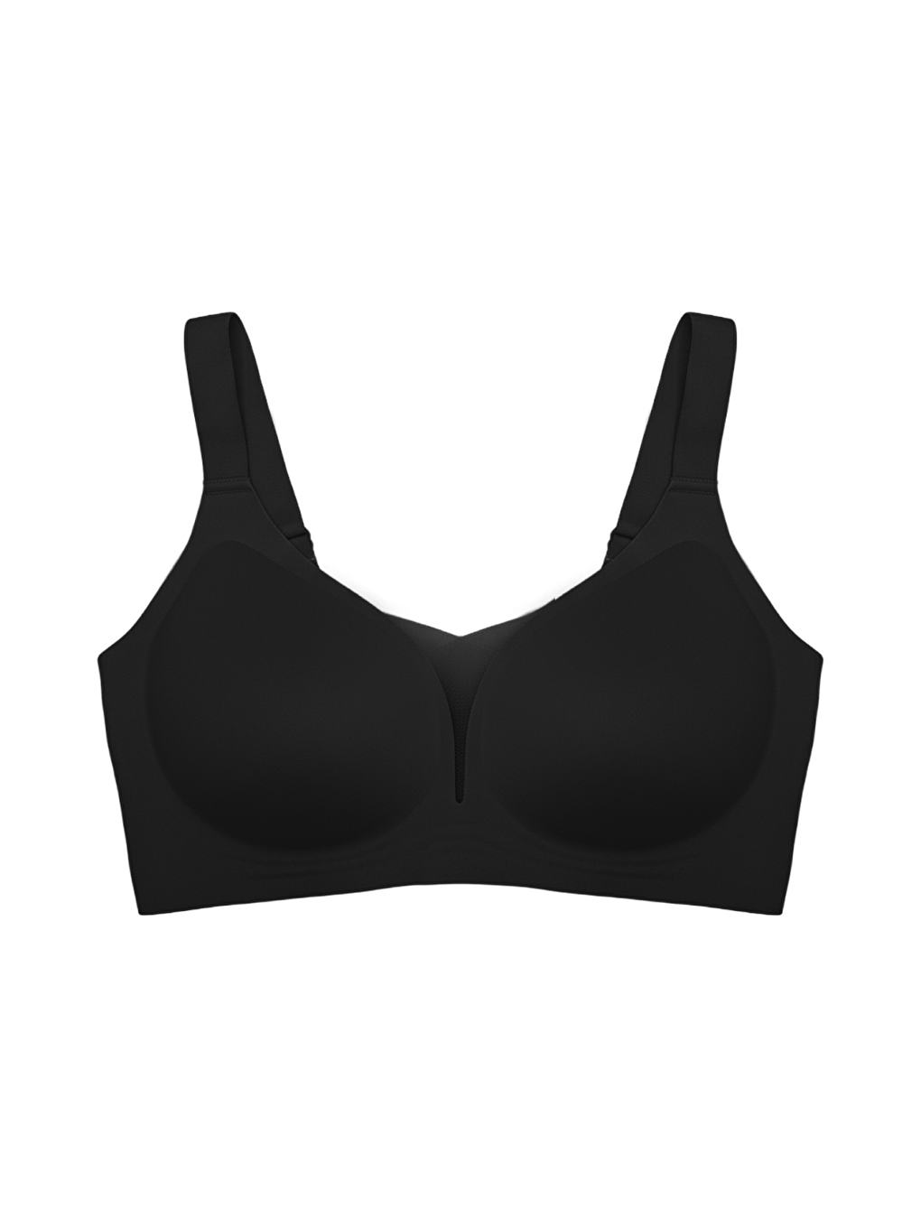 Seamless Bra - Shape | Siyah Lazer Kesim Dikişsiz Toparlayıcı Büyük Beden Tüllü Kadın Sütyen