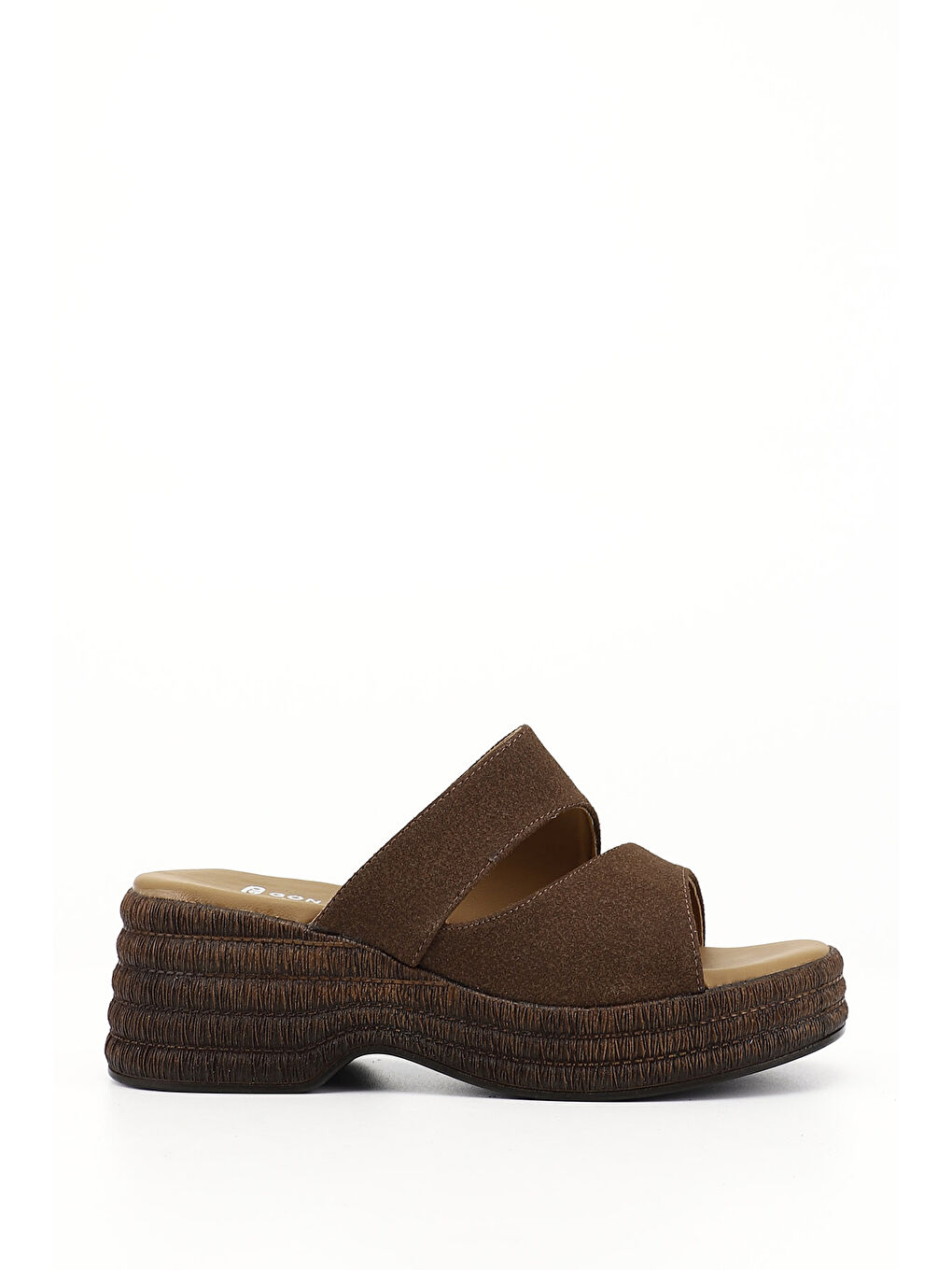 Kahverengi Kadın AÇIK KAHVERENGİ Dolgu Topuklu Terlik