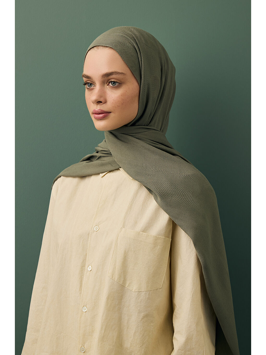 Modal Şal Haki Yeşil