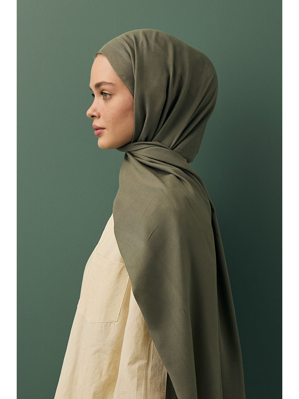 Modal Şal Haki Yeşil-1