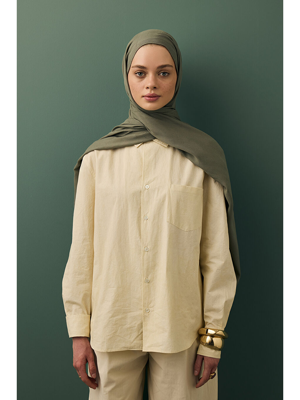 Modal Şal Haki Yeşil-2